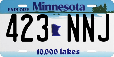 MN license plate 423NNJ
