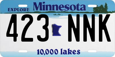 MN license plate 423NNK