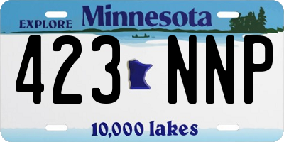 MN license plate 423NNP