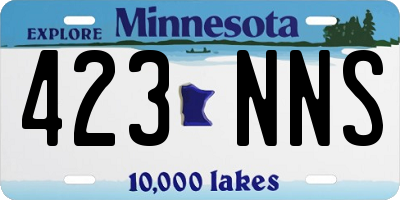 MN license plate 423NNS