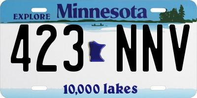 MN license plate 423NNV
