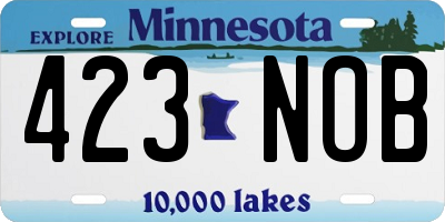 MN license plate 423NOB