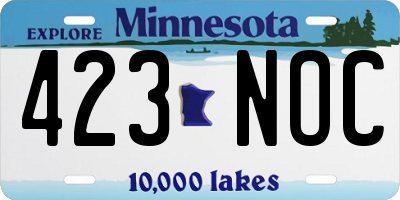 MN license plate 423NOC