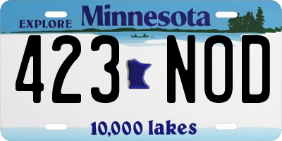 MN license plate 423NOD