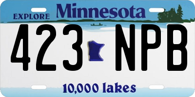 MN license plate 423NPB