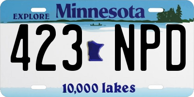 MN license plate 423NPD