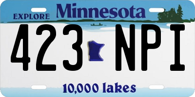 MN license plate 423NPI
