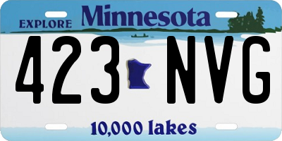 MN license plate 423NVG