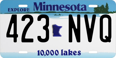 MN license plate 423NVQ
