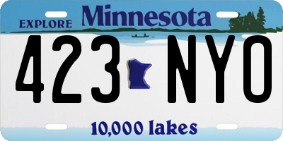 MN license plate 423NYO