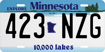 MN license plate 423NZG