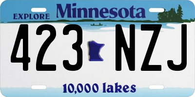 MN license plate 423NZJ
