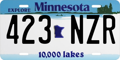 MN license plate 423NZR