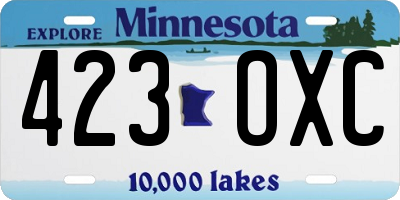 MN license plate 423OXC
