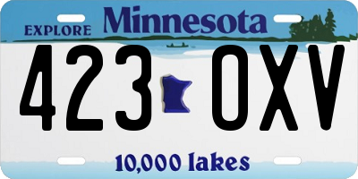 MN license plate 423OXV