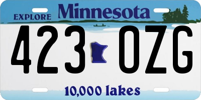 MN license plate 423OZG