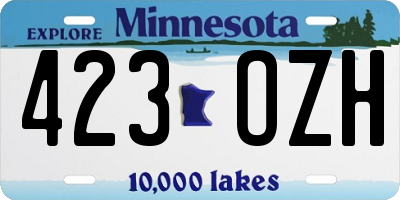 MN license plate 423OZH