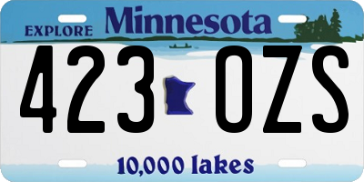 MN license plate 423OZS