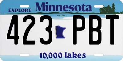 MN license plate 423PBT