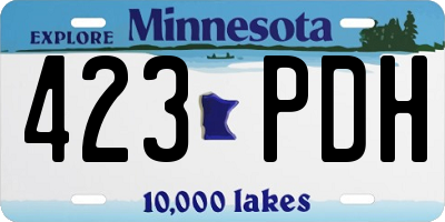 MN license plate 423PDH