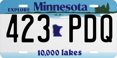 MN license plate 423PDQ