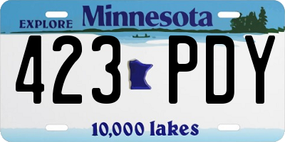 MN license plate 423PDY
