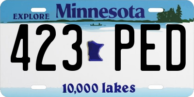 MN license plate 423PED