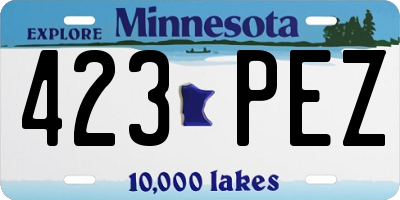 MN license plate 423PEZ