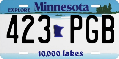 MN license plate 423PGB