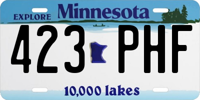 MN license plate 423PHF