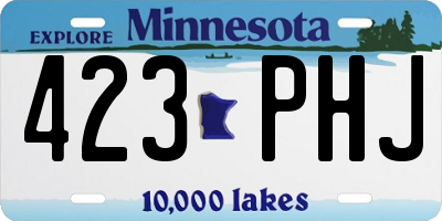 MN license plate 423PHJ