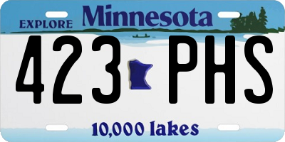 MN license plate 423PHS