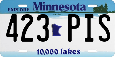 MN license plate 423PIS