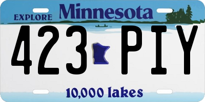 MN license plate 423PIY