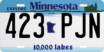 MN license plate 423PJN