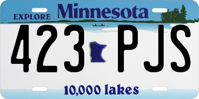 MN license plate 423PJS