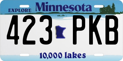 MN license plate 423PKB