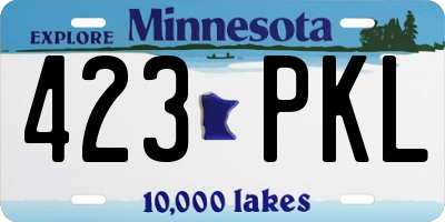 MN license plate 423PKL
