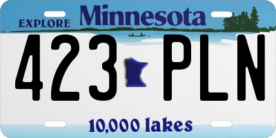 MN license plate 423PLN