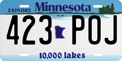 MN license plate 423POJ