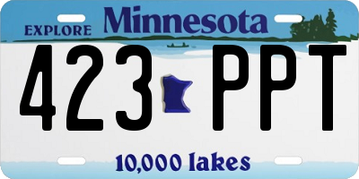 MN license plate 423PPT