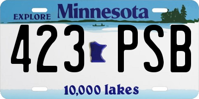 MN license plate 423PSB
