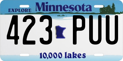 MN license plate 423PUU