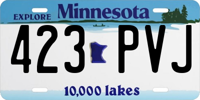 MN license plate 423PVJ