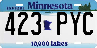 MN license plate 423PYC