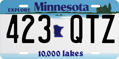 MN license plate 423QTZ