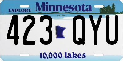 MN license plate 423QYU