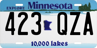 MN license plate 423QZA