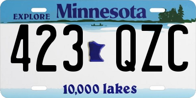 MN license plate 423QZC