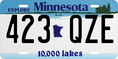 MN license plate 423QZE